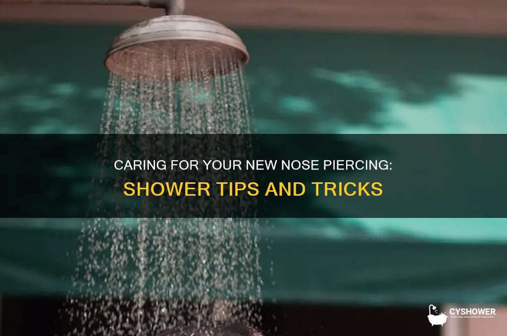 how to take a shower with a new nose piercing