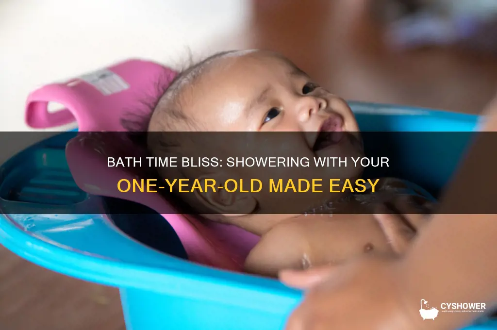 how to take a shower with a one year old