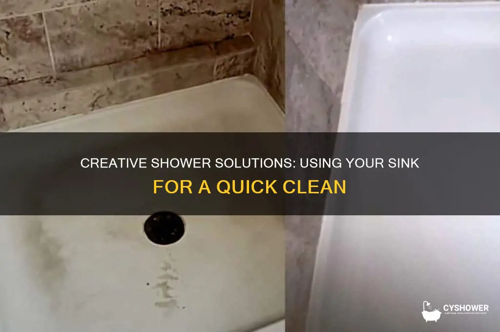 how to take a shower with a sink