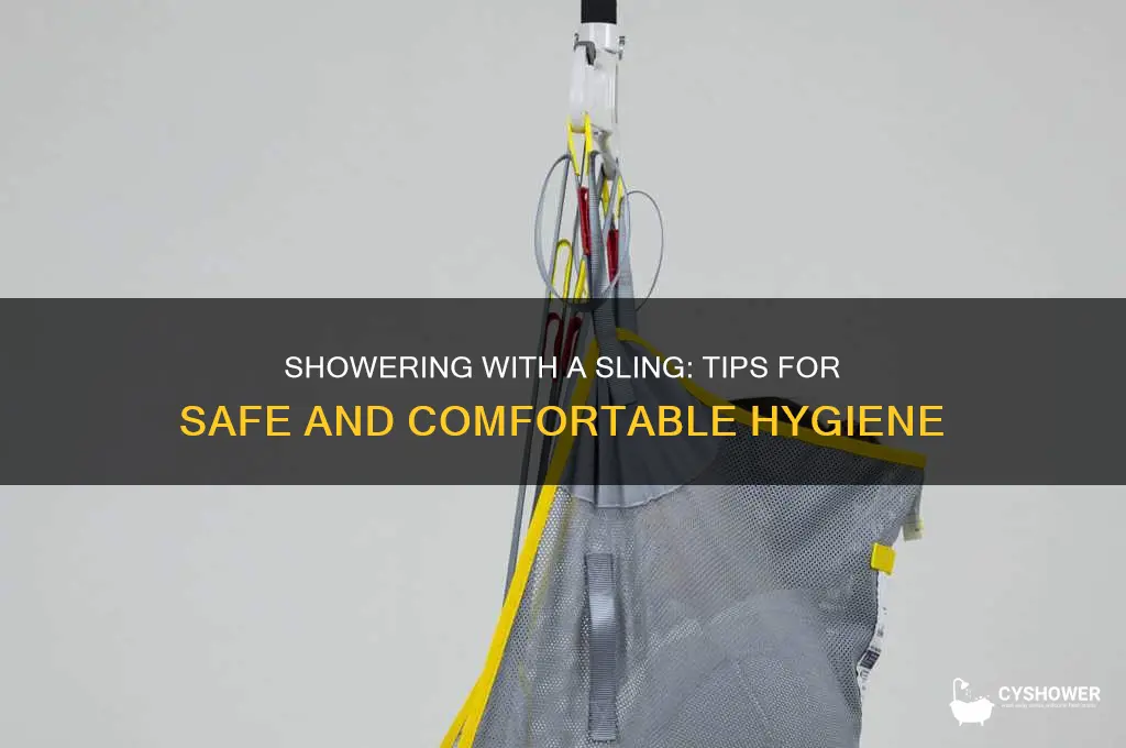 how to take a shower with a sling