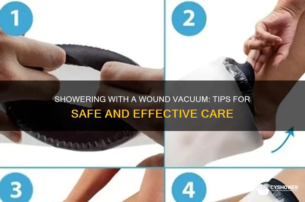 how to take a shower with a wound vacuum