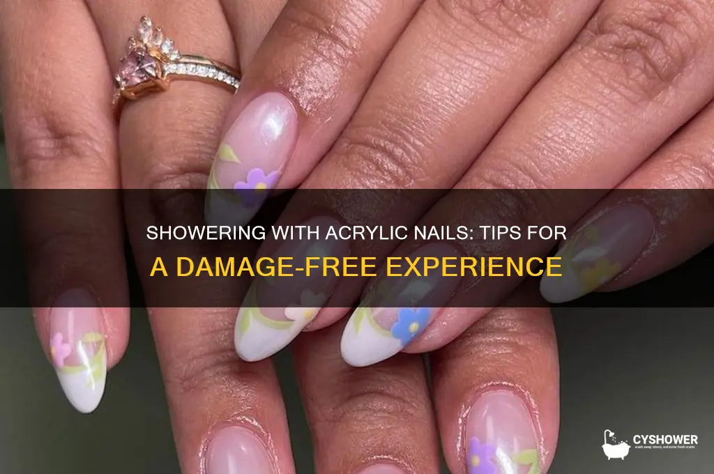 how to take a shower with acrylic nails