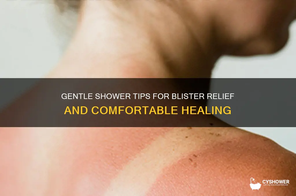 how to take a shower with blisters