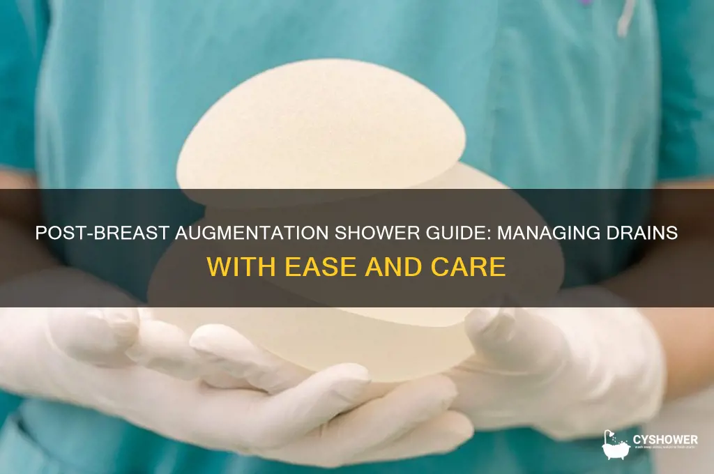 how to take a shower with breast augmentation drain