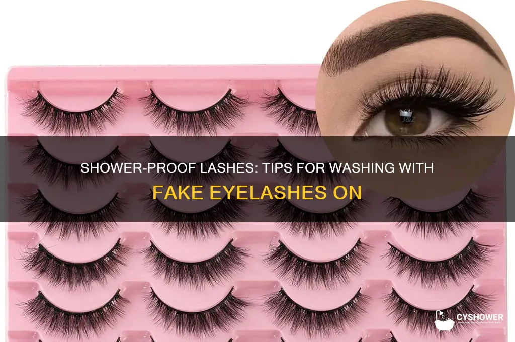 how to take a shower with fake eyelashes