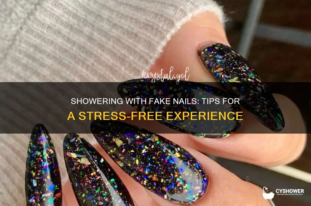 how to take a shower with fake nails