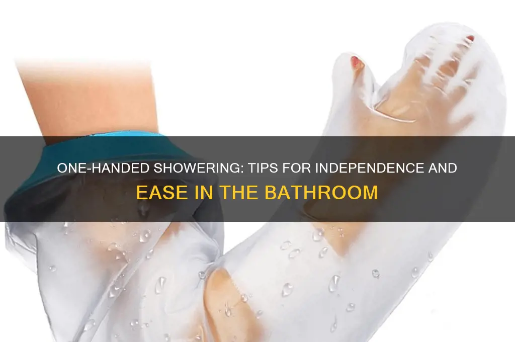 how to take a shower with one hand