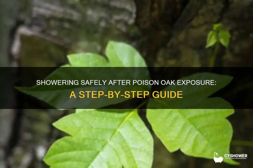 how to take a shower with poison oak