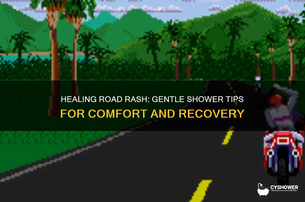 how to take a shower with road rash