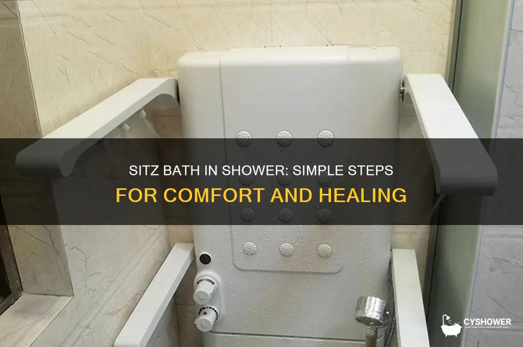 how to take a sitz bath in a shower