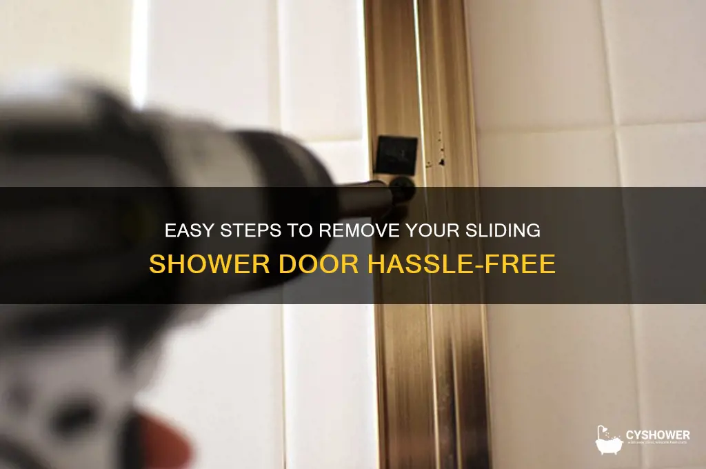 how to take a sliding shower door off