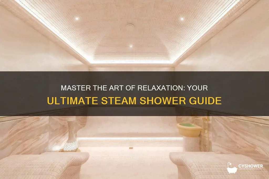 how to take a steam shower