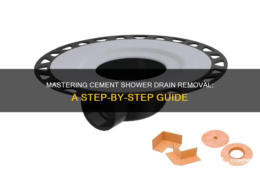 how to take a step with cement shower drain out