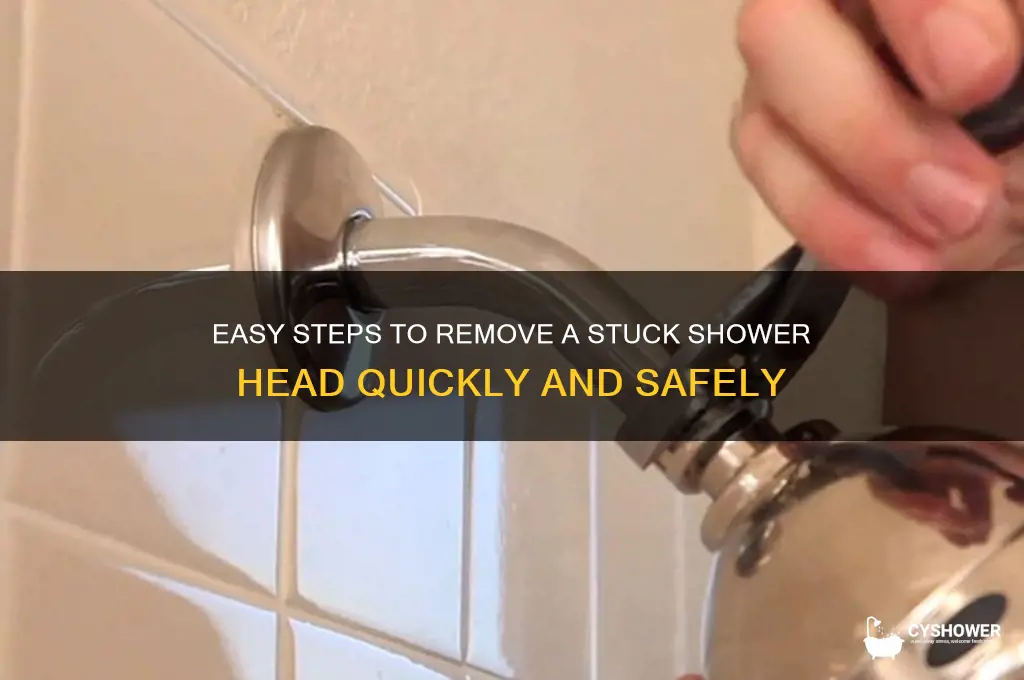 how to take a stuck shower head off