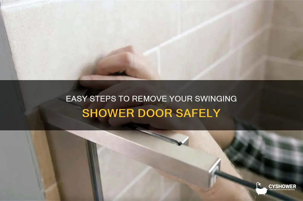 how to take a swinging shower door off