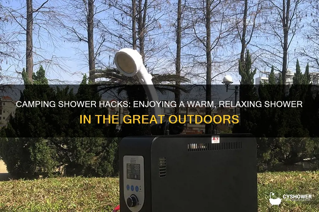 how to take a warm shower when camping