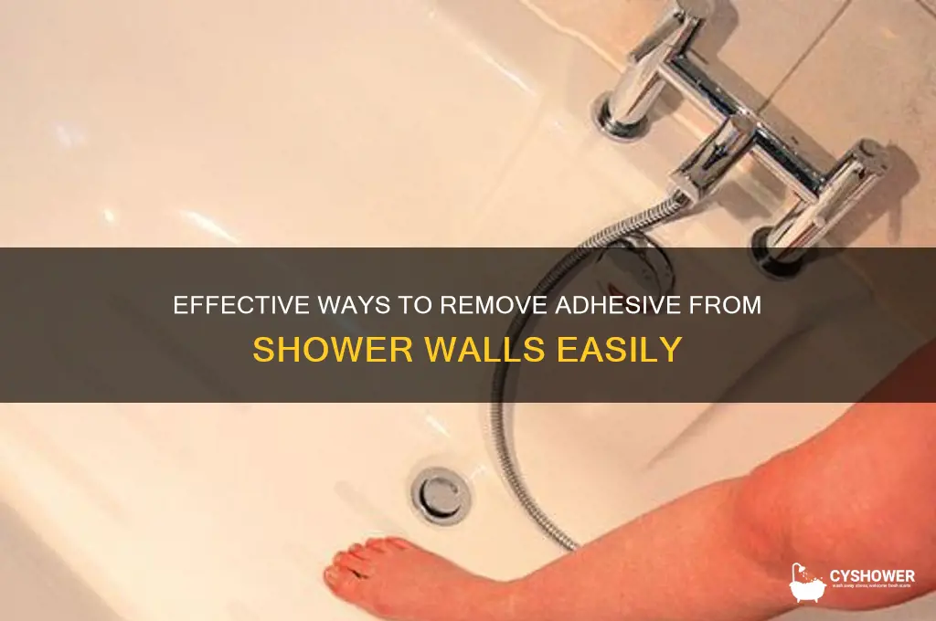 how to take adhesive off shower wall