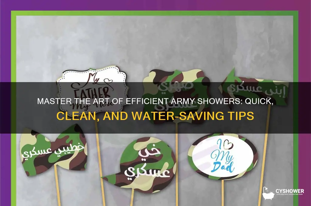 how to take an army shower