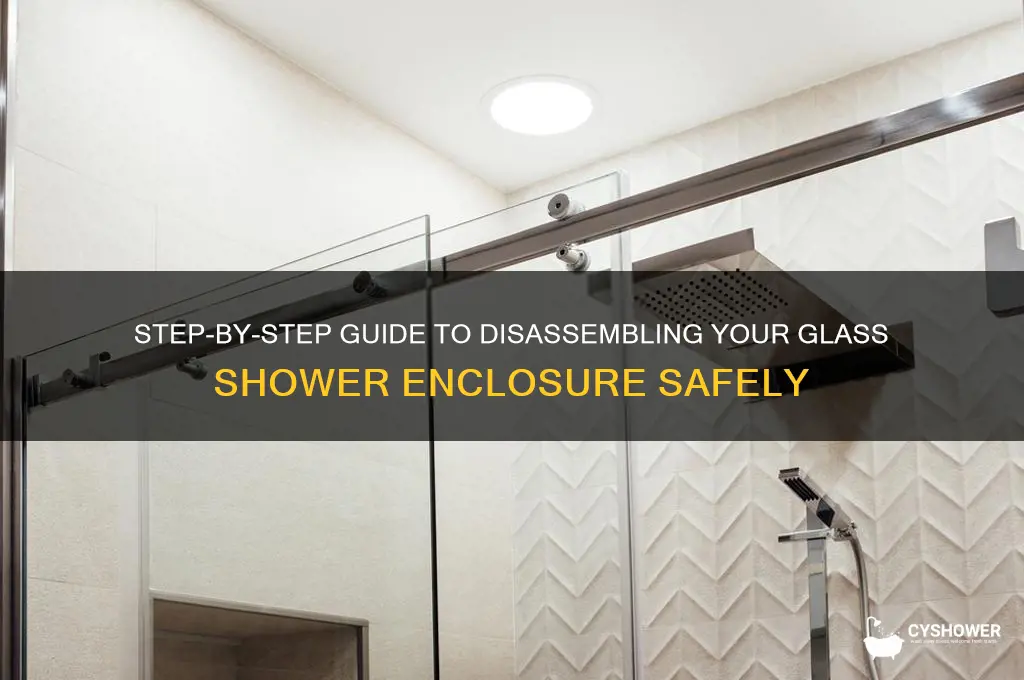how to take apart a glass shower enclosure