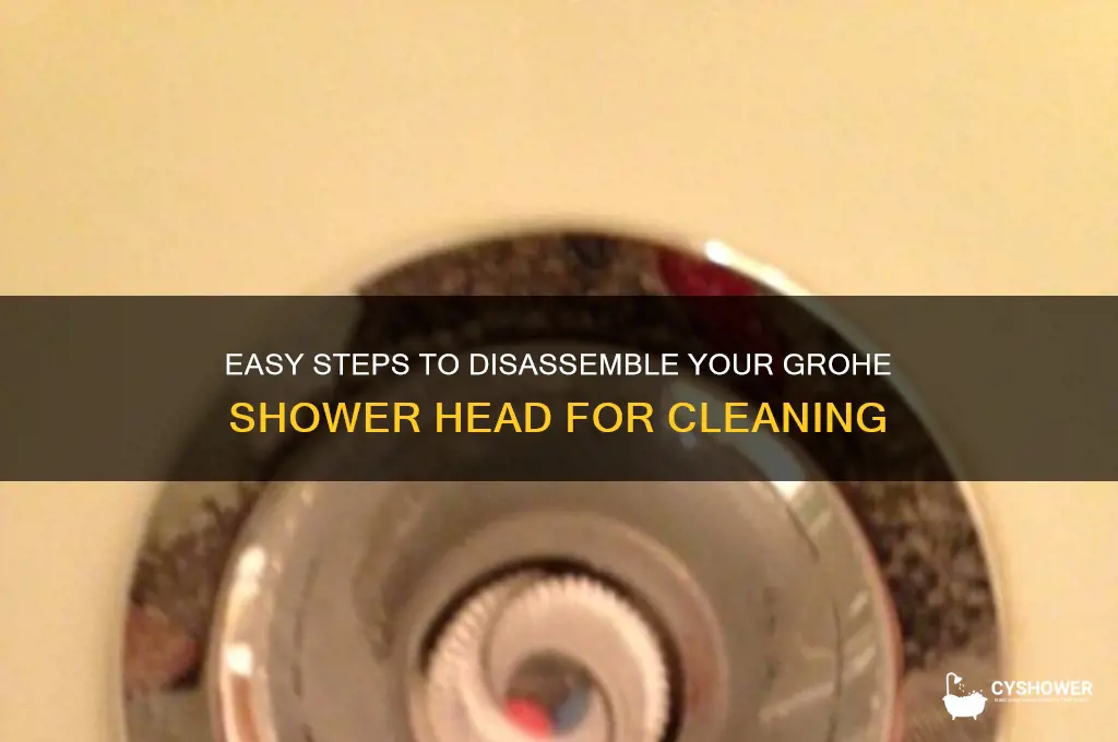 how to take apart a grohe shower head
