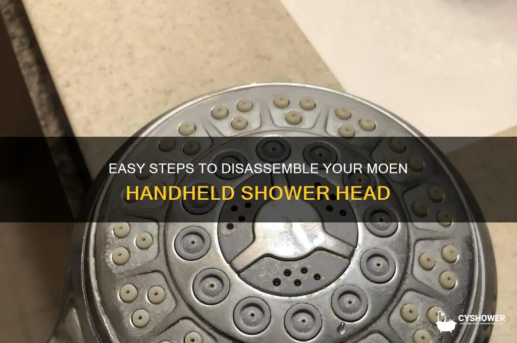 how to take apart a hand held moen shower head