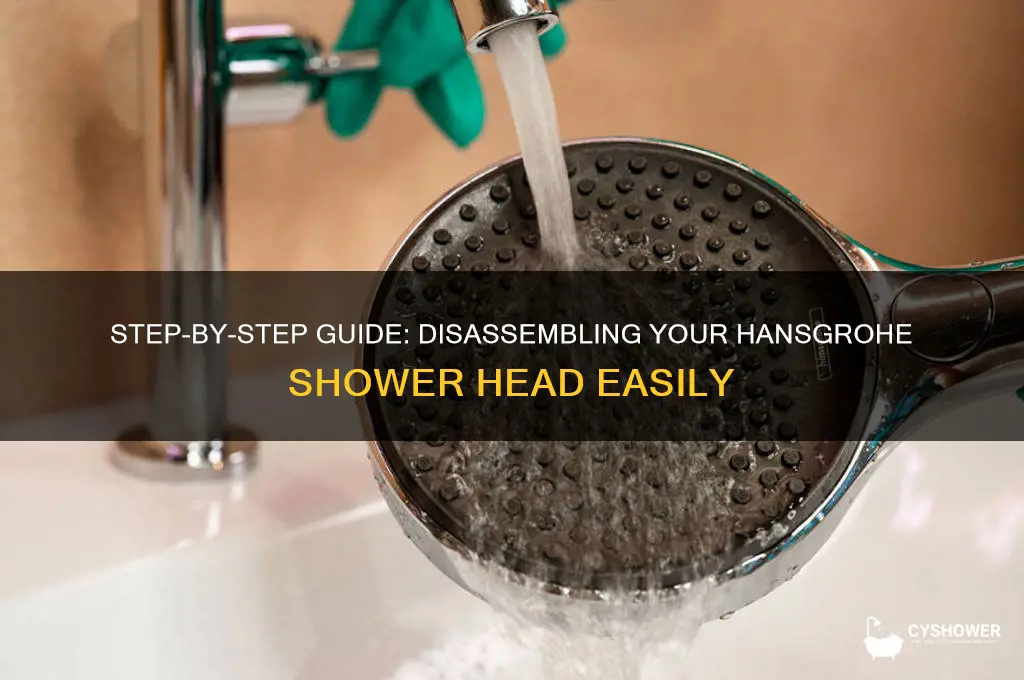 how to take apart a hansgrohe shower head
