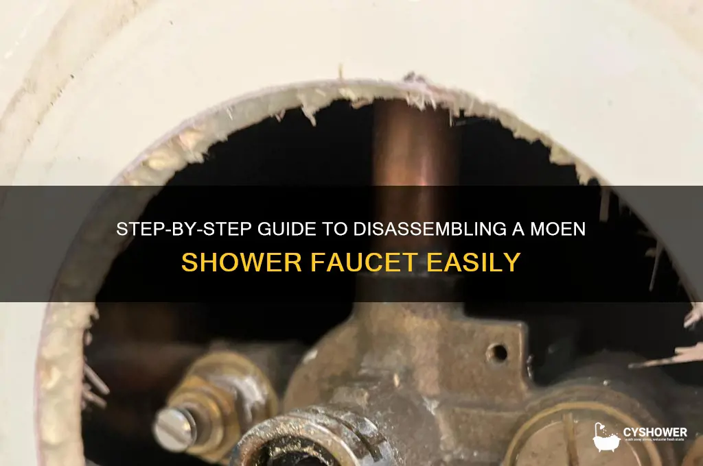 how to take apart a moen shower faucet