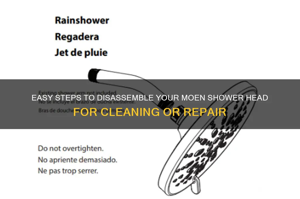 how to take apart a moen shower head