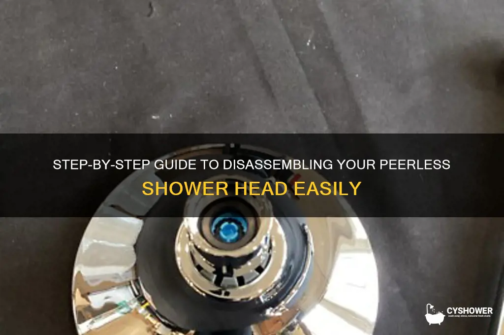 how to take apart a peerless shower head