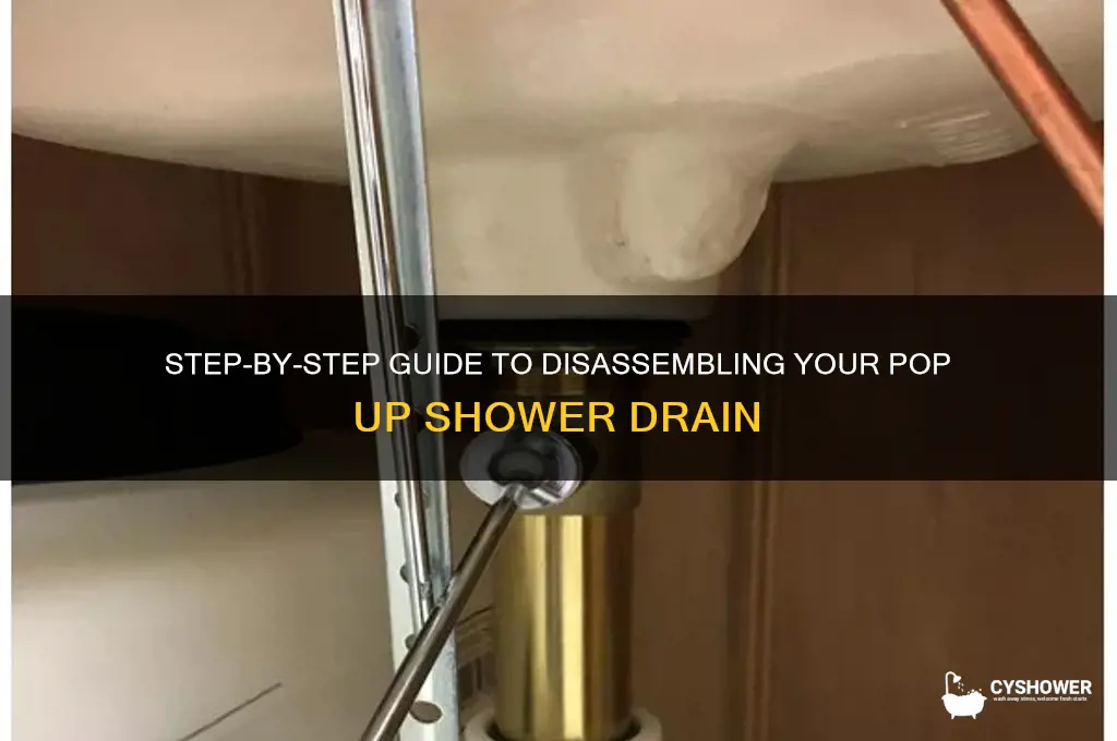 how to take apart a pop up shower drain