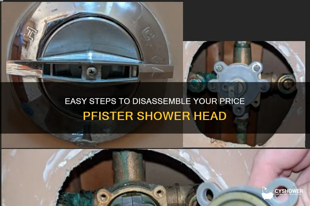 how to take apart a price pfister shower head