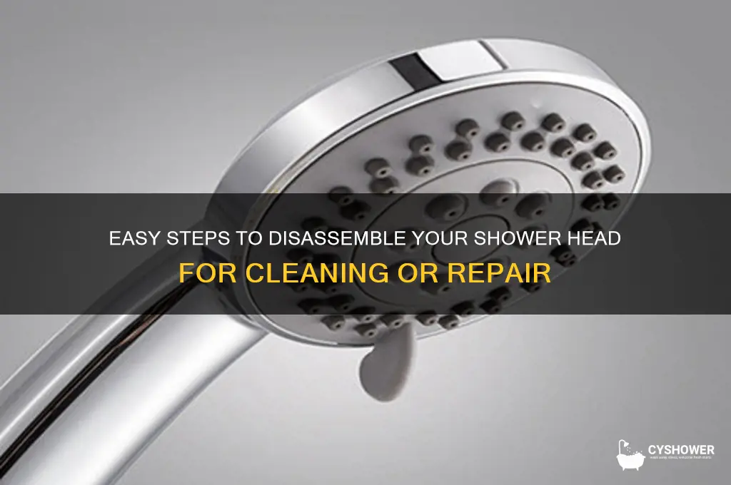 how to take apart a shower head