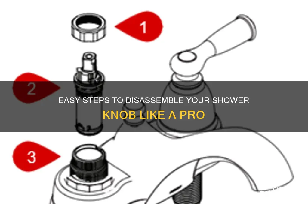 how to take apart a shower knob