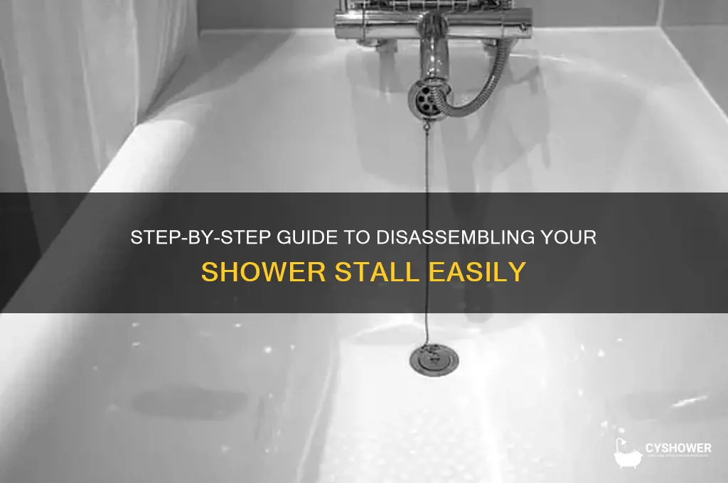 how to take apart a shower stall