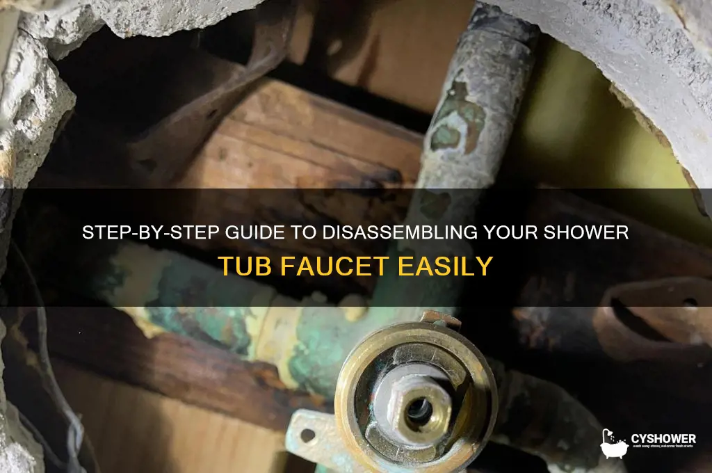 how to take apart a shower tub faucet