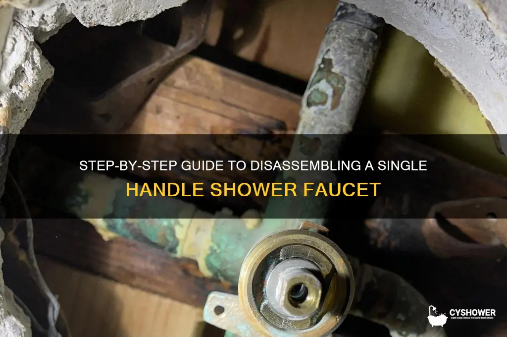 how to take apart a single handle shower faucet