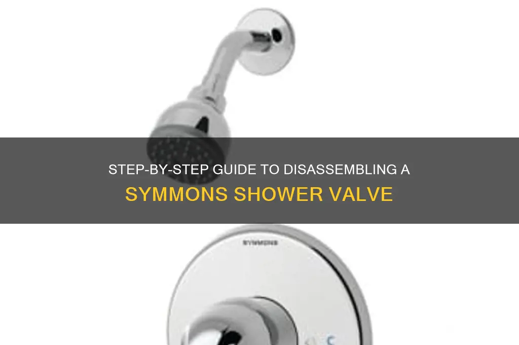 how to take apart a symmons shower valve