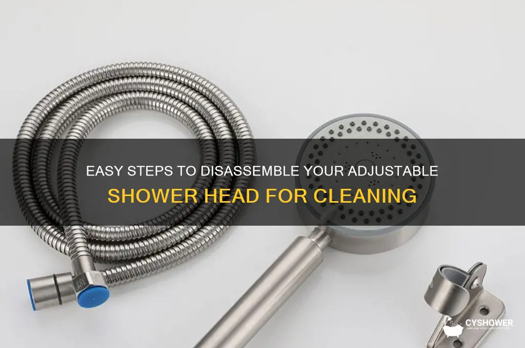 how to take apart adjustable shower head