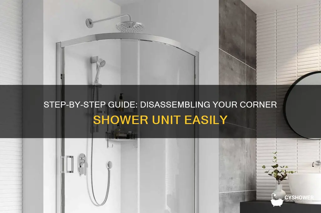 how to take apart corner shower