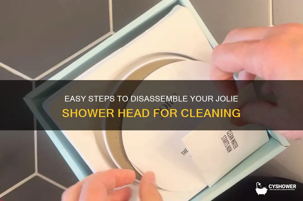 how to take apart jolie shower head