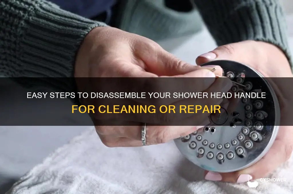 how to take apart shower head handle