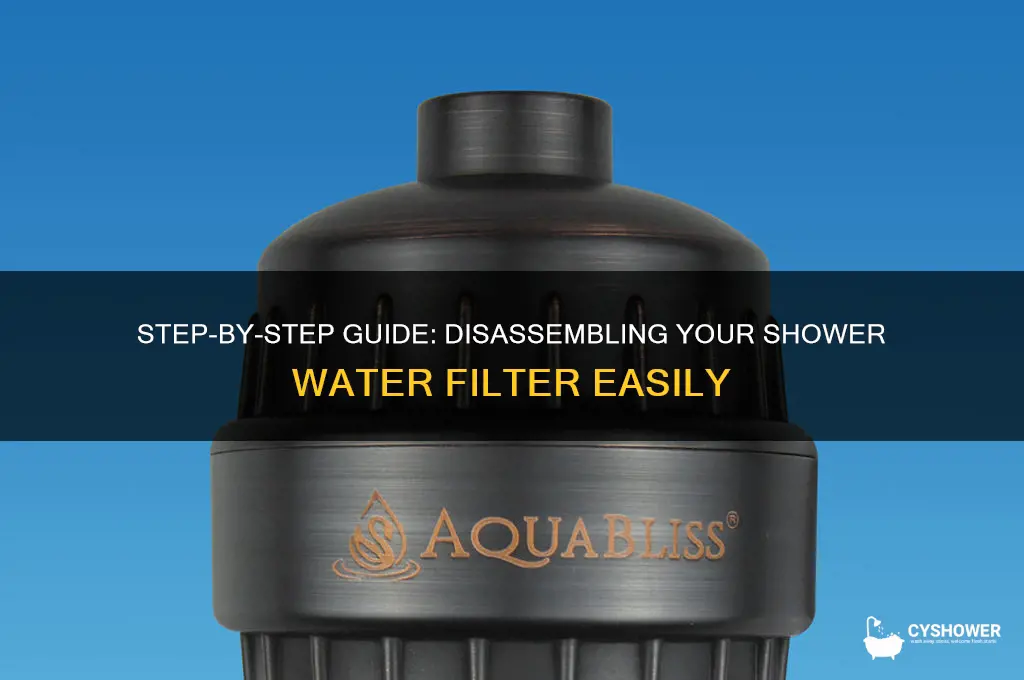 how to take apart water filer for shower
