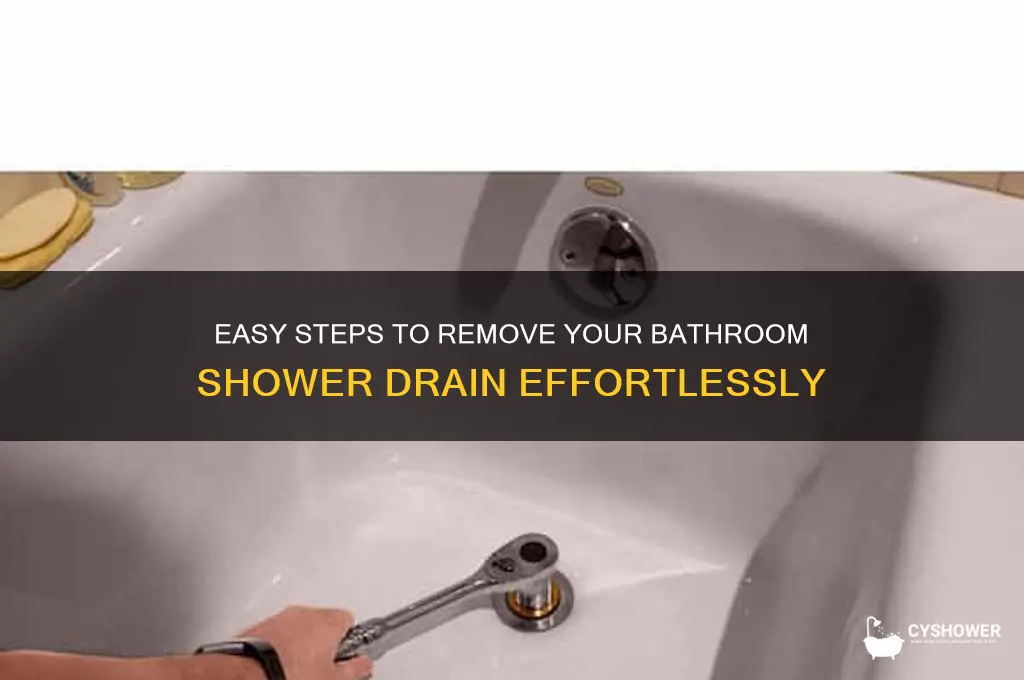 how to take bathroom shower drain out