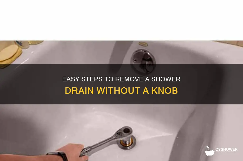 how to take bathroom shower drain without knob out