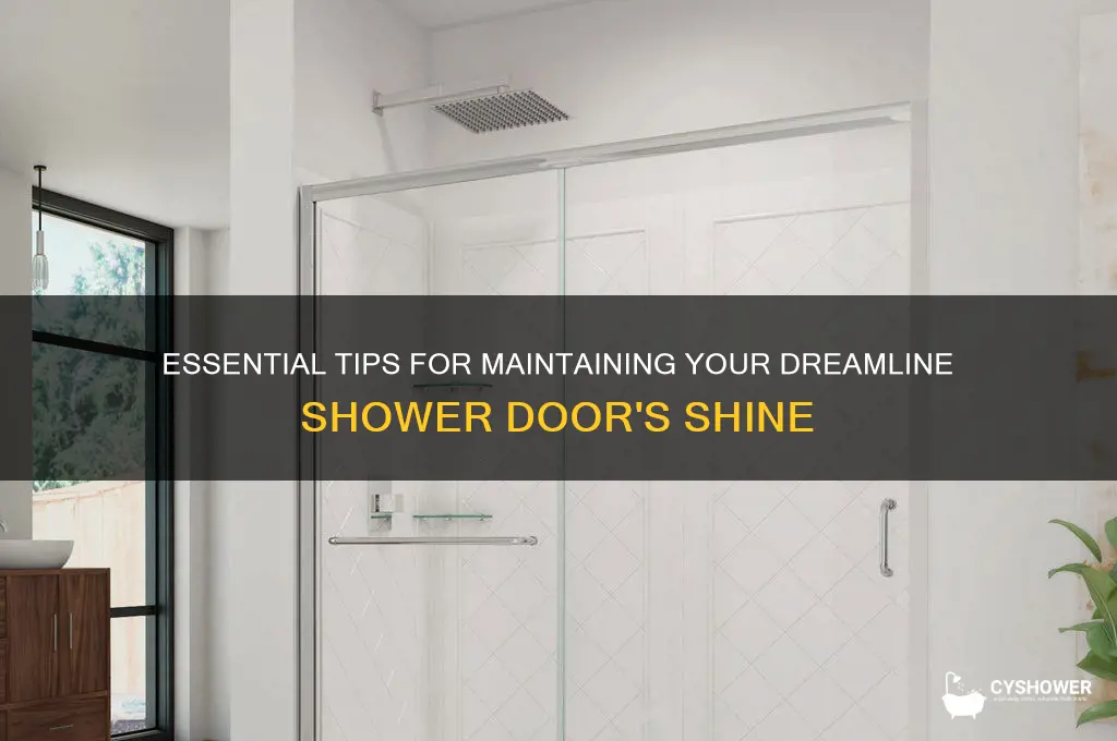how to take care of dreamline shower door