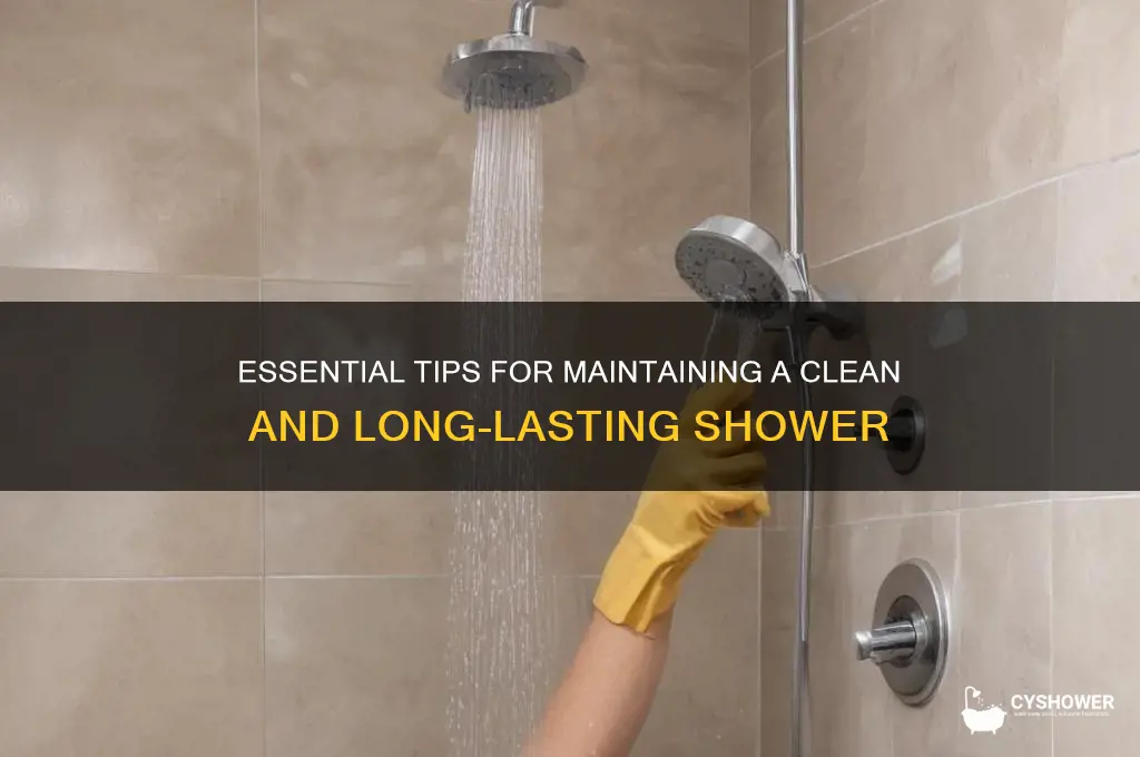 how to take care of your shower