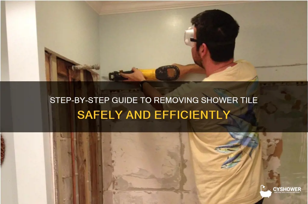 how to take down shower tile