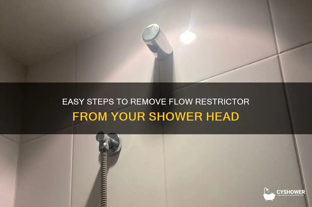 how to take flow restrictor out of shower head