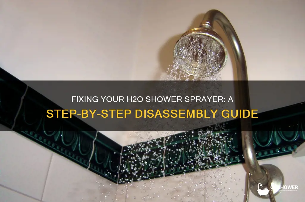 how to take h2o shower sprayer apart to fix
