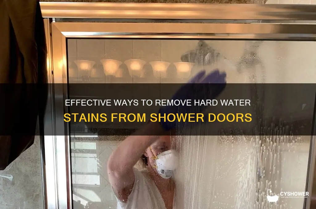 how to take hard water stains off shower doors